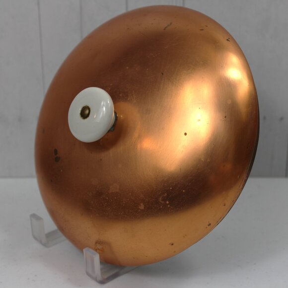 Vintage Copper Lid with White Knob - Copper Replacement Lid - Copper Cookware - Picture 8 of 9